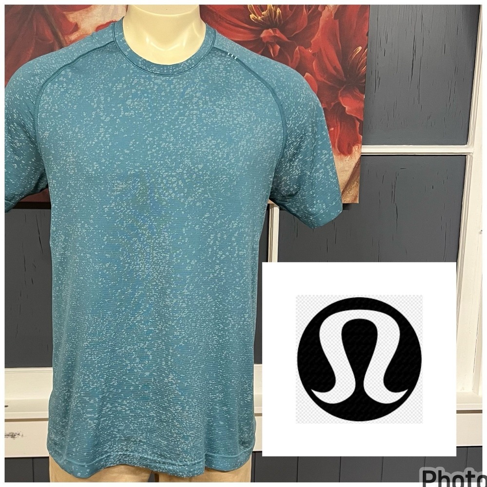 Lululemon Metal Vent Tech Tee T-Shirt Mens Sz L Slim Fit (No Tag) Teal